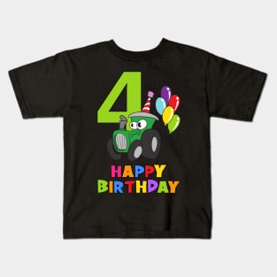 4th Birthday Party 4 Year Old Four Years Kids T-Shirt